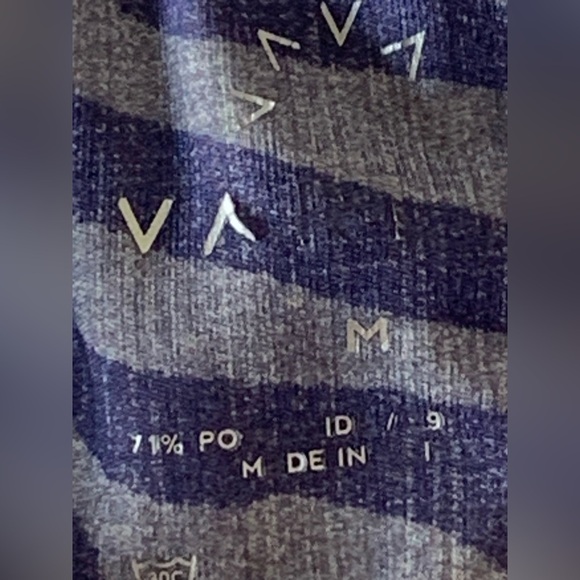 Yoga Pant Leggings Womens M Cornflower Blue Tapered Leg Zebra Print Pre Owned - Picture 5 of 6